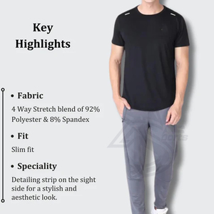 Pantalon d'entraînement pour homme avec taille élastique FOURNISSEUR DE VÊTEMENTS DE FITNESS OEM - Product Image 6