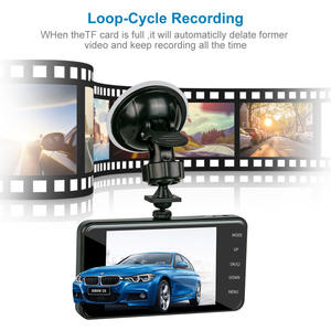 4.0 pouces IPS Dash Cam 1080P HD vue avant et arrière 2 voies caméra de voiture écran tactile DVR enregistreur - Product Image 3