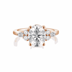 Anillo de Compromiso con 7 Piedras de Corte Ovalado para Mujer - Product Image 6