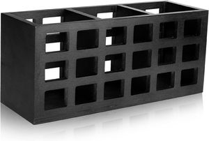 Vintage Style Natural Wood Caddy for Storage Cutlery Caddy <b>Crate</b> <b>Wooden</b> Basket Made in Mango Wood Beer Caddy With Handle - Product Image 3