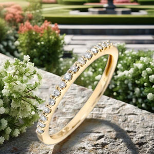 แหวนพลอยทอง14K สำหรับเด็กปรับแต่งได้ทำด้วยมือแหวนเพชรธรรมชาติสไตล์ชาติพันธุ์วิทยาสำหรับงานแต่งงานงานหมั้น - Product Image 1