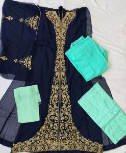 Novedad especial para adultos, último mes de Eid y Ramzan, vestido largo con conjunto Dupatta a juego en tamaño y color disponibles - Product Image 5
