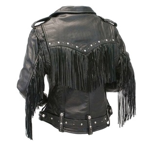 Nouvelle arrivée de vestes en cuir véritable à la mode pour femmes en cuir véritable imprimé personnalisé en vrac en quantité à bas prix - Product Image 2