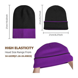 Gorros con puños acrílicos superventas con logotipo personalizado Fabricante de gorros de hombre Gorro de punto Jacquard Sombreros de invierno - Product Image 5