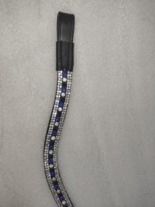 Bride d'équitation occidentale ADEEFA de haute qualité, en cuir, avec 5 rangées de cristaux, taille personnalisable, pour mariage - Product Image 3