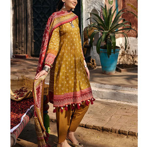 Vestido paquistaní shalwar kameez para mujer, traje informal de diseñador étnico - Product Image 4