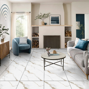 Carreaux de mur et de sol en porcelaine émaillée polie aspect marbre 60x120 cm pour espaces intérieurs de luxe - Product Image 1