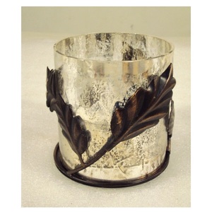 Conception nervurée en aluminium découpé avec des matrices en verre ouragans bougeoir pour la maison décorative fête de mariage décoration de Table de noël utilisation - Product Image 3