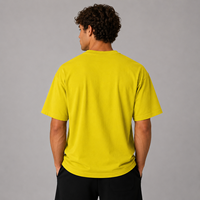 Chemises décontractées Molo 68 italiennes 100 % coton 180 g/m² jaunes en jersey d'été 24/1 anti-boulochage ODM Sweat Guard à manches courtes