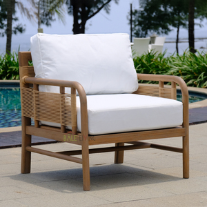 Bale Living Lisbon Outdoor <b>Sofa</b> Set with Deep Seating Modern Design <b>Waterproof</b> Wood Construction Indonesia Manufactured - Product Image 3