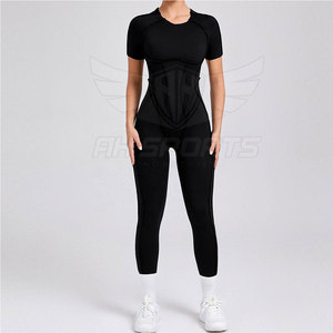 New Women's Casual Solid Skinny Gym Fitness Yoga <b>Jumpsuit</b> with Breathable Waterproof Canvas High Waist for Women - Product Image 3