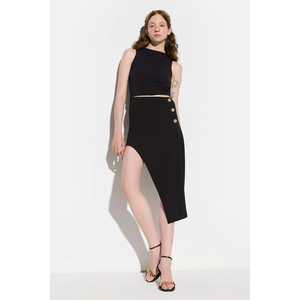 Asymmetrical <b>Slit</b> <b>Skirt</b> - Product Image 2
