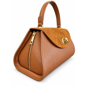 Bolso Estructurado en Gamuza Genuina y Cuero Dollaro - Hecho en Italia - Art. 26152 - Product Image 5
