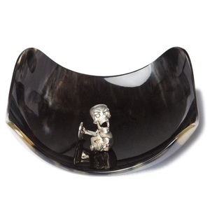 Bol de nourriture de forme personnalisée en corne le plus vendu avec support en bois bol de mélange en corne de vaisselle au design classique fait à la main - Product Image 2