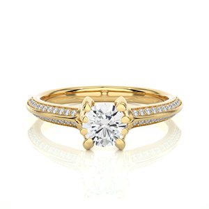 Anillo de Diamantes Más Buscado para Mujer, Diseño Minimalista Vintage, Anillo de Compromiso con Diamante de 0.86ct en Oro o Plata de la India - Product Image 3