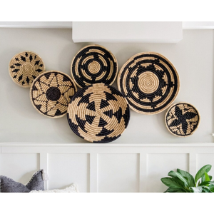 Panier mural Boho fait à la main, décoration murale en jonc de mer, articles de décoration de maison de luxe, décorations murales pour la maison fabriquées par le Vietnam FBA Amazon - Product Image 1