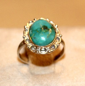 Party Wear 925 Sterling Silver <b>Turquoise</b> <b>Ring</b> Custom Design for Yoga Studio Gift Premium Quality - Product Image 1