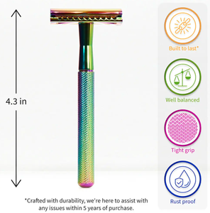 Rasoir de sécurité à double tranchant pour hommes et femmes Rasoirs de sécurité manuels polonais en acier inoxydable de qualité supérieure par ANAAIF - Product Image 2