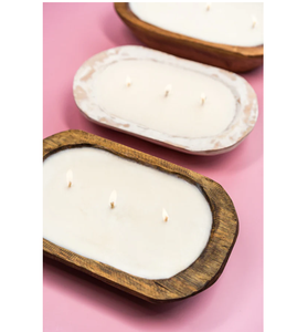 Bougie en bois moderne bol à pâte aspect naturel pour la décoration décoration de Noël maison bol à pâte en bois bougie - Product Image 5