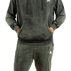 Conjunto Deportivo de Invierno para Hombre, Lavado Ácido, 100% Algodón, Ecológico, Grueso, Color y Logotipo Personalizables, Estilo Hip Hop Urbano - Product Image 5