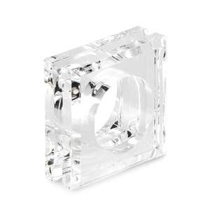 New Fashion Custom Napkin Rings Square <b>Clear</b> Acrylic Kitchen Accessories Standard Quality Napkin Holder New Design Ornament - Product Image 1