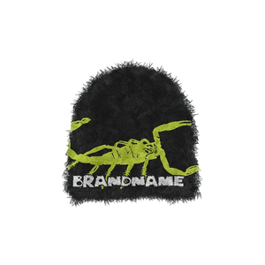 Bonnet en tricot mohair avec logo Oem & Odm personnalisé pour hommes Bonnet de sport tricoté chaud pour l'hiver Bonnet en mohair pour l'extérieur - Product Image 5