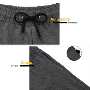 Pantalon de survêtement d'hiver décontracté de haute qualité pour hommes, surdimensionné, élastique, polaire lourde, en toile de coton et de polyester, poche zippée - Product Image 4