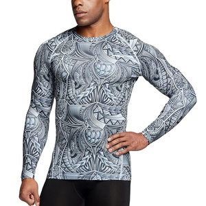 Men Rash Guard Long Sleeve Shirt Set Base Layer Bjj Rash Guard for Women UV/<b>SPF</b> Shirt Swim Shirts Neoprene Compression Rashguard - Product Image 1
