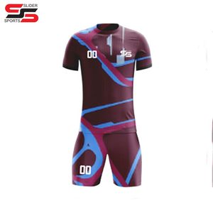 Manches courtes Meilleure conception Impression de logo personnalisé Matériau en polyester Vêtements de sport de plein air Uniforme de football Logo personnalisé OEM - Product Image 5
