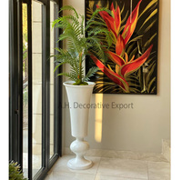 Vase à fleurs en aluminium au look unique avec finition dorée brillante, pots à fleurs, décoration de table pour mariage et fête