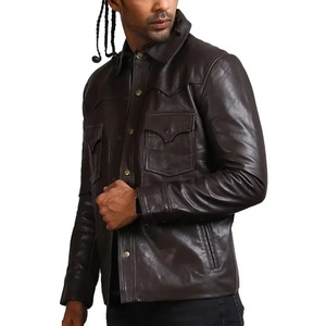 Veste en cuir d'agneau véritable pour homme de haute qualité, veste en cuir pour homme, veste d'hiver en cuir du Pakistan à vendre - Product Image 3