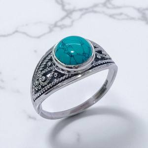 แหวนพลอยช่างฝีมือทำจากเงินสเตอลิงเครื่องประดับเงินสำหรับผู้หญิง - Product Image 3