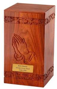 Prisma Designs PWU 027 Solid Walnut Wood Mini Urn Engravable Wooden Human Cremation <b>Keepsake</b> Vessel <b>Box</b> Leak-Proof Sustainable - Product Image 2