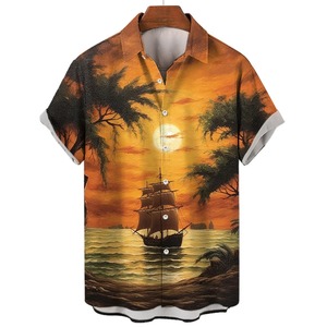 Camisas de hombre al por mayor con estilo de tendencia superior, camisas casuales transpirables impresas en 3D, camisas de manga corta de calidad superior - Product Image 1