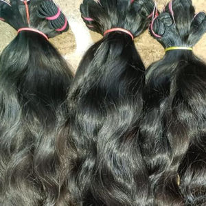 ผมต่อคุณภาพสูงแบบเวอร์จินดีพเคอร์ลี่อินเดียนเรมี่ ไม่หลุดร่วง นุ่ม เงางาม เย็บด้วยเครื่องแบบดับเบิ้ลเวฟท์ - Product Image 1