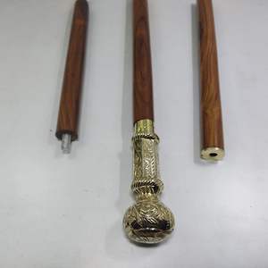 Mango hecho a mano, bastón de madera victoriano, bastón de metal con forma de perilla, acabado dorado, regalo clásico decorativo para hombres y mujeres - Product Image 4