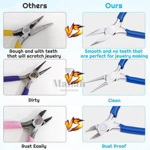 Professional Stainless Steel Jewelry Making Pliers Set for DIY <b>Beading</b> and Wirework <b>Crafts</b> - Product Image 3