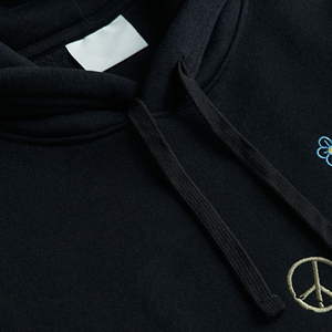 Sudadera con capucha de Terry francés con logotipo personalizado para hombre, sudadera de mezcla de algodón básica gruesa y pesada, sudaderas con capucha de invierno con hombros caídos para hombre - Product Image 6