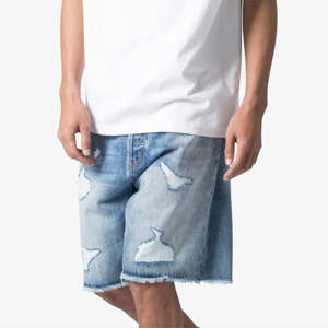 Shorts vaqueros de mezclilla para hombre, estilo casual de verano, corte ajustado, transpirables, duraderos, tela suave, estilo urbano, cómodos para uso diario, esenciales. - Product Image 2
