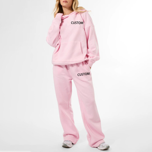 ชุดวอร์ม2ชิ้นสำหรับผู้หญิงชุดวอร์มแฟชั่นผ้าฝ้ายสีฟ้าสำหรับใส่วิ่งโลโก้ขนาดพลัสไซส์ออกแบบได้ตามต้องการสำหรับ2025 - Product Image 1