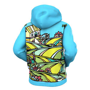 Sudaderas con capucha de sublimación de manga larga para hombre, suéter transpirable mezclado de algodón 100% cómodo con diseño de cremallera - Product Image 3