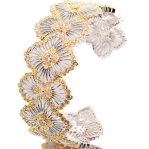 Brazalete de Lujo con Diseño Italiano Antiguo para Mujer, Chapado en Oro Rosa sobre Plata, con Circonita Cúbica, Regalo LAVINA SB28019GD - Product Image 1