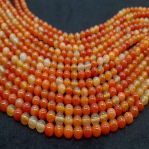 Perles en pierre naturelle rouge cornaline 8 mm brins lâches pour l'artisanat en pierre semi-précieuse - Product Image 1