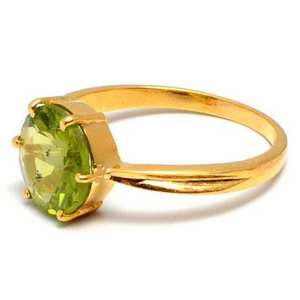 925เงินสเตอร์ลิงแฟชั่นในชีวิตประจำวัน Peridot แหวนไฮโดรสิงหาคมแหวนหินประจำเดือนเกิด - Product Image 2