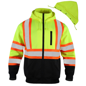 Haute qualité Super Visible Hivis réfléchissant sécurité sweat veste haute visibilité sweats à capuche travail uniforme pour la vente en gros - Product Image 4