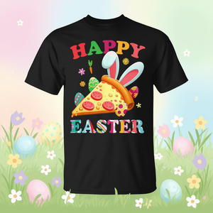 Camiseta con orejas de conejo y rebanada de pizza para amantes de la pizza, Feliz Pascua - Product Image 3