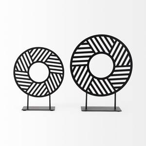 Objet de table ronde noire de haute qualité Artisanat durable Design contemporain Parfait pour les espaces sophistiqués - Product Image 2