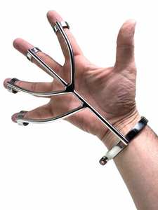 Surgical Stainless Steel Hand and Finger Cuffs with Finger Lock-100% Waterproof Customizable Size/Color/Design - Product Image 2