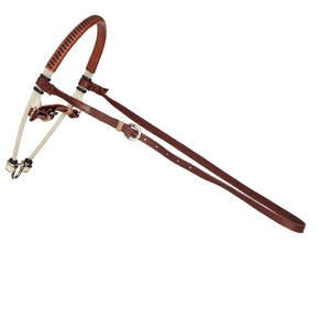 Calzones de cuero de primera calidad envueltos Caveson Noseband, accesorio de brida de tachuela de equitación inglesa ajustable, acolchado suave - Product Image 3