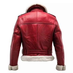 Chaqueta de invierno de piel de oveja cálida para hombre con corte clásico y estilo versátil para un armario fiable para clima frío - Product Image 6